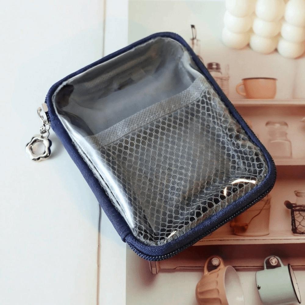 Large Capacity Waterproof Toiletry Bag Zipper Makeup Bag Organizer  Toiletry Organization синий