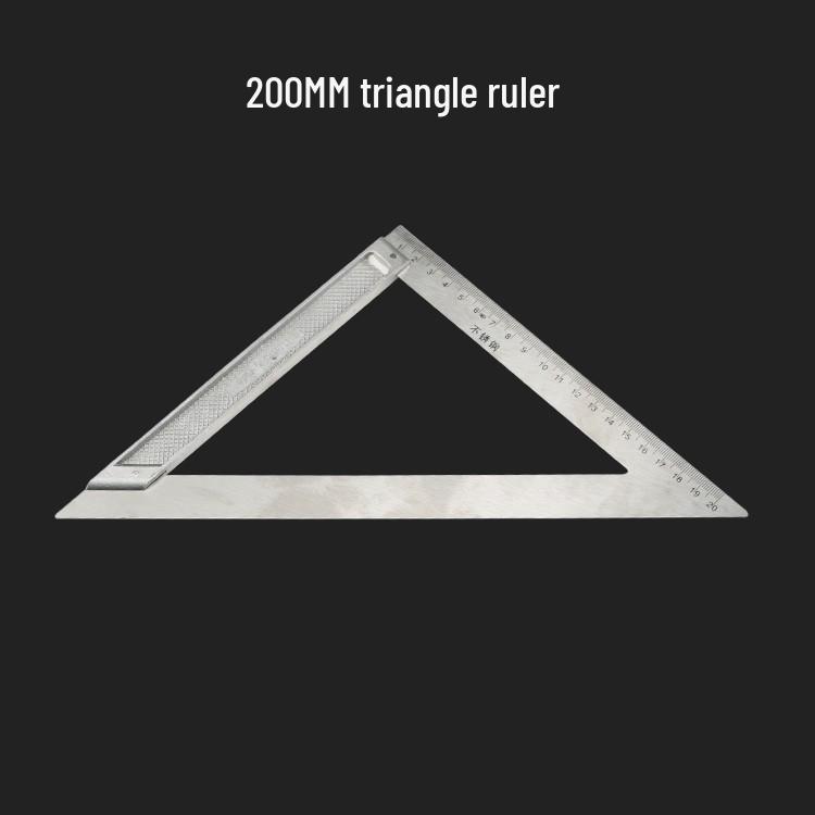 High-Quality Stainless Steel Multi-Functional L-Square Ruler, 300mm & 500mm, for Woodworking and Angled Measurements.