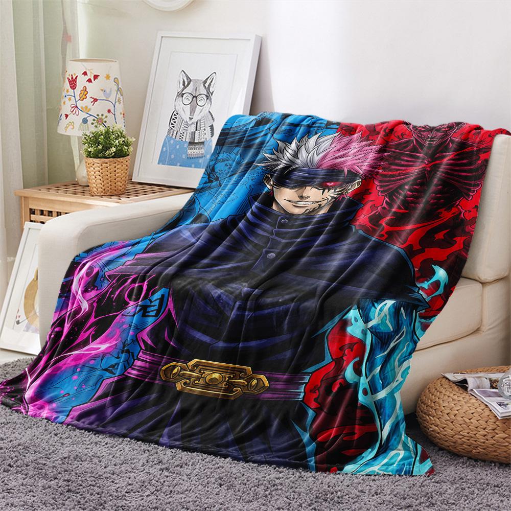 Jujutsu Kaisen Gojo Satoru Series Flannel Blanket, Suitable for Home Living Room, Great Gift Choice