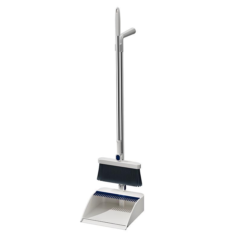 Enhanced Thickened Broom & Dustpan Set: Non-Stick, Hair-Resistant Sweeping Tool with Squeegee
