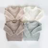 0-7T Småbarn Barn Baby Pojke Flicka Vinterkläder Nyfödd Baby Tröja Spädbarn Stickad Pullover Topp Casual Basic Topp Stickade Kläder Outfit