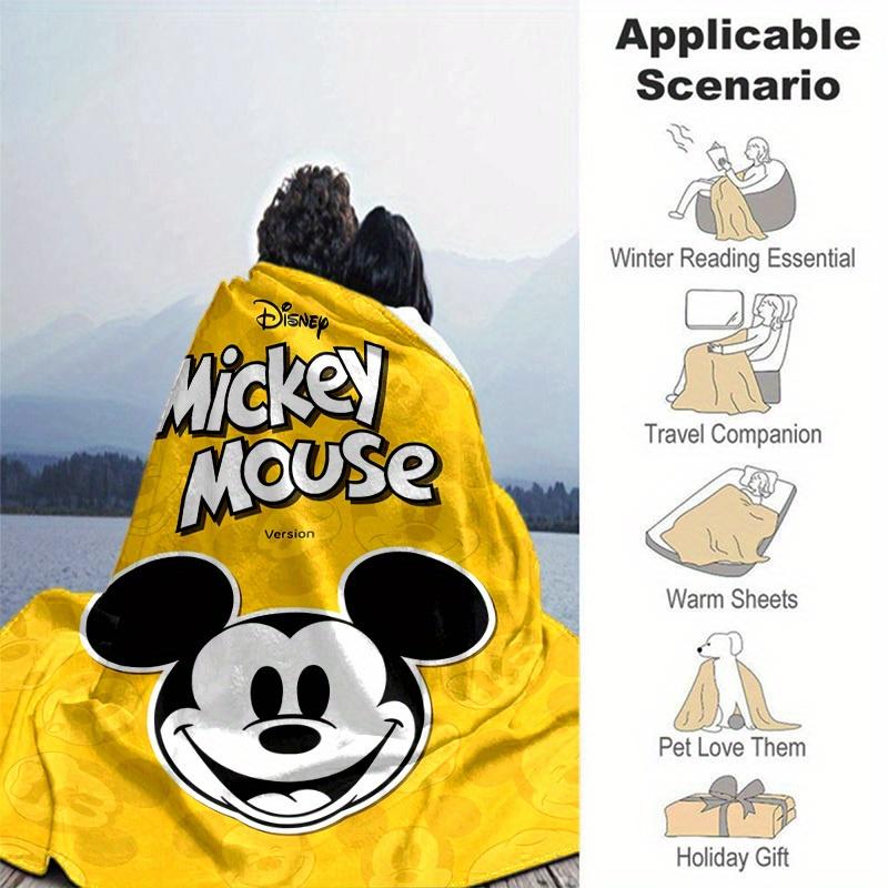 1pc, Disney Mickey Mouse Home Decorative Throw Blanket Perfect Gift for Bedroom, Living Room, Travel, Camping, Car