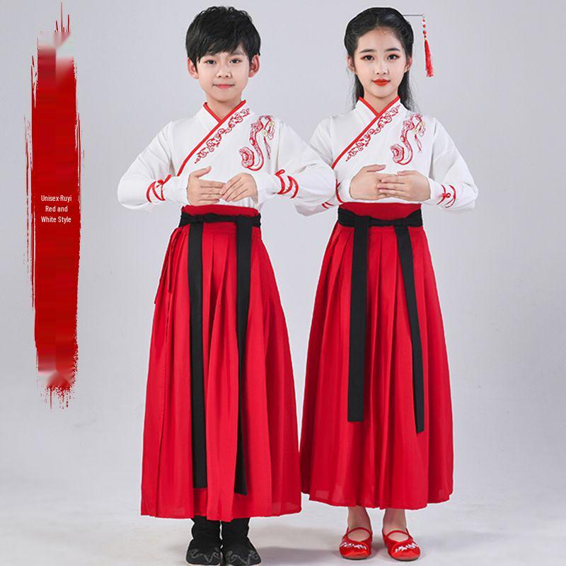 Children's Hua Mulan Hanfu Costume for Boys and Girls - Chinese Style Choir and School Uniform