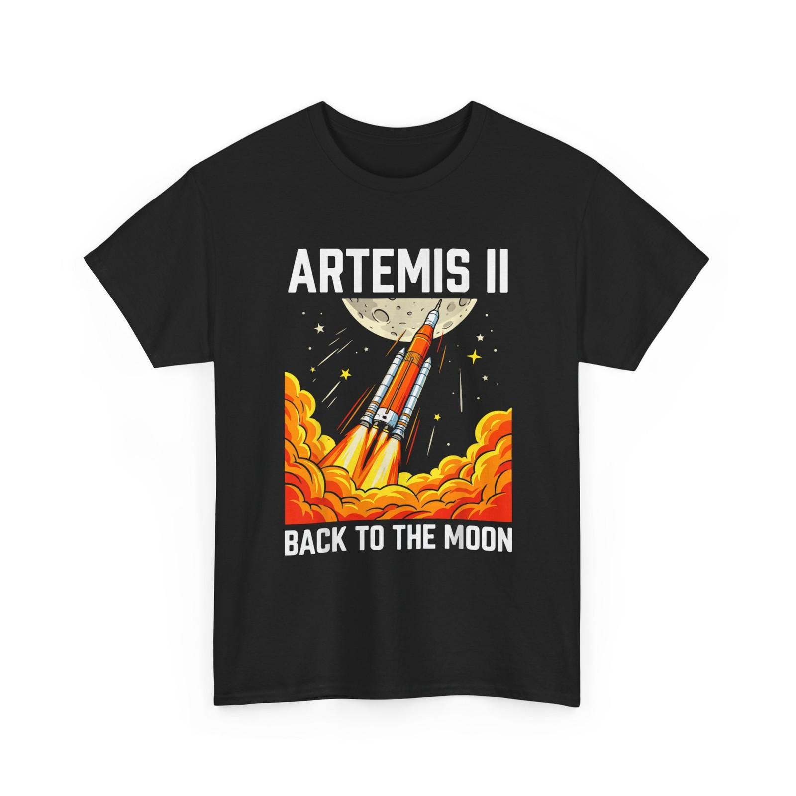 Artemis II Shirt, Artemis II Back to the Moon Rocket Launch Space T-Shirt XXXL