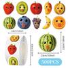 500 Stück pro Rolle Abstrakte Fruchtmuster-Aufkleber Mode Frische Fruchtkunst Dekor Abziehbilder Sticker Story Store Sticker Story Store