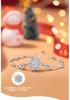 Christmas Snowflake Sterling Silver 925 Rotatable Necklace Women Niche Design Light Luxury Style Starburst Cross Chain Bracelet