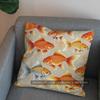 2D Colorful Koi Fish Pattern Decorative Pillow Cover Pattern Cushion Cover Suitable For Sofa Bedroom Car Pillow Cover