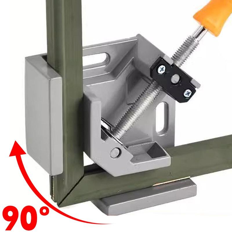 Woodworking Right Angle Clamp Single Handle Aluminum Alloy Corner Clamps Multi-function Positioner Welding Fixing Clamping Tools