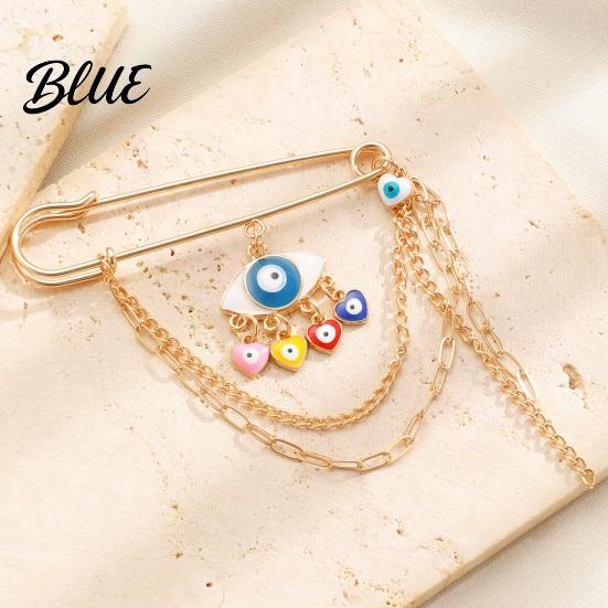 Electroplated Brooch Gold Safety Pin for Women Sweater Shawl Clips