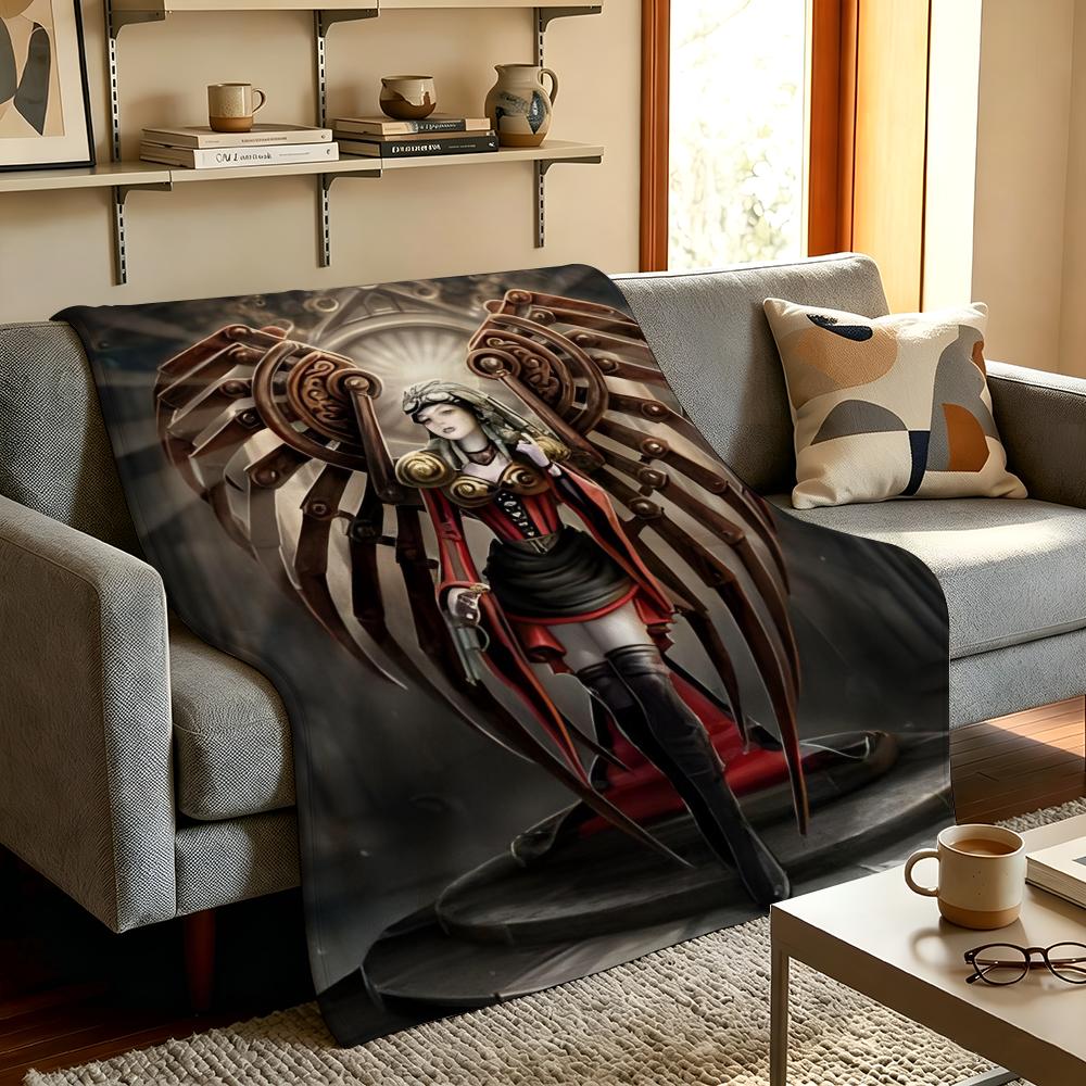 Artist A-Anne S-Stokes C-Collection Throw High-Density Short Plush Blanket Soft Skin-Friendly for Sofa Nap Room