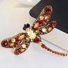 Lovely and Beautiful Women's Fashion Dragonfly Crystal Brooch Rhinestone Scarf Pin Jewelry MIT