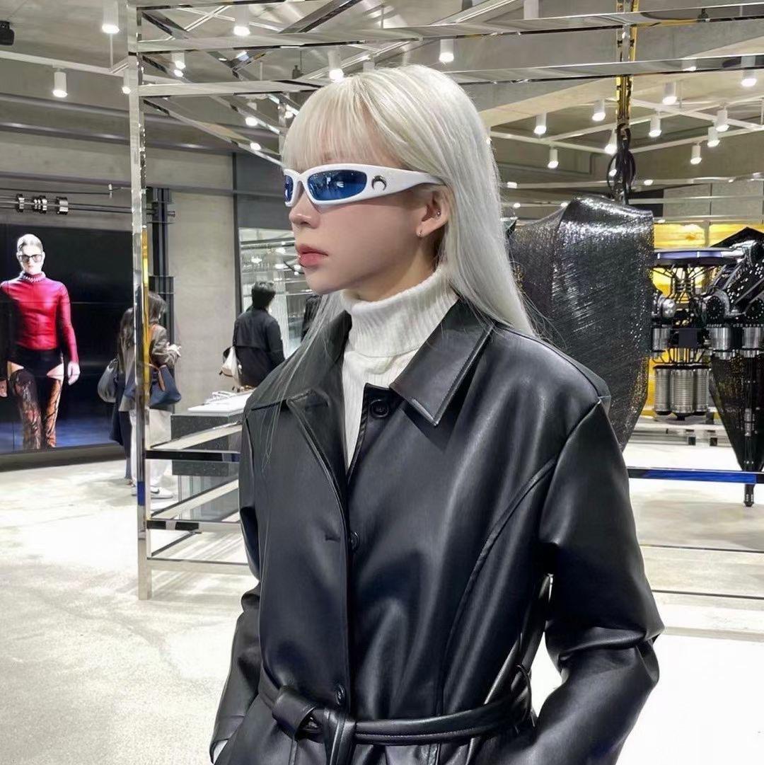 

Солнцезащитные очки UV400 в стиле панк, хип-хоп, спортивные велосипедные уличные мужские женские солнцезащитные очки в стиле ретро, ​​прямоугольная луна, новый тренд, красочные светоотражающие очки