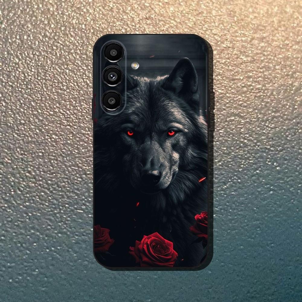 wolf Phone Case For Samsung Galaxy A13,A21s,A22,A31,A32,A52,A53,A71,A80,Soft Black Shell