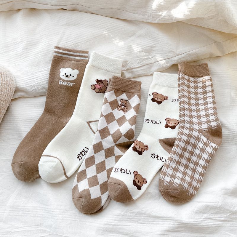 Cold Proof Socks for Women Mid Calf Socks Autumn and Winter Thickened Fleece Lined Warm Long Calf Terry Cloth Socks Long Calf Winter Looped Socks