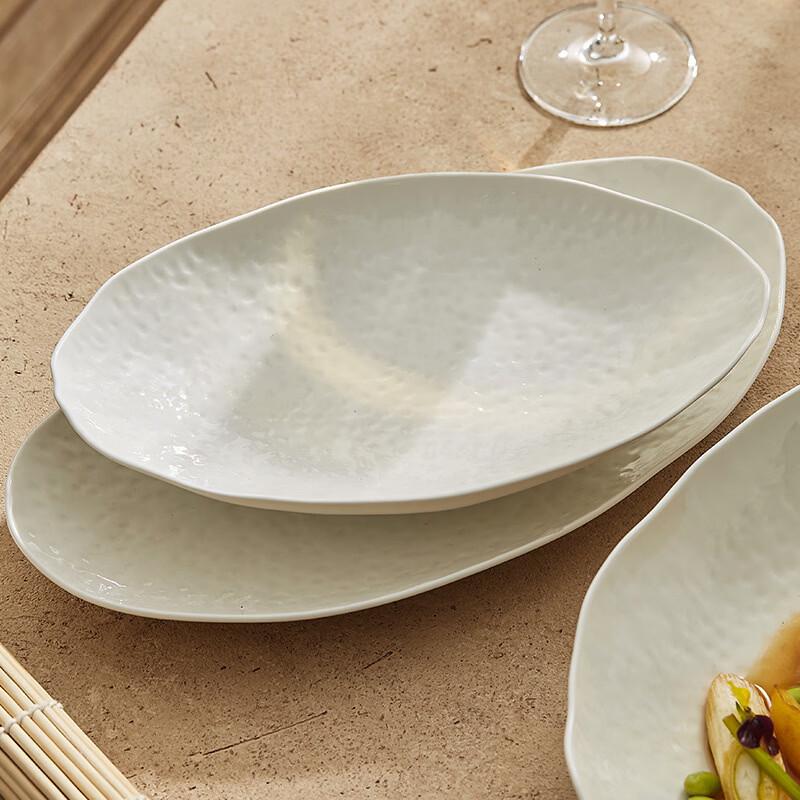12-inch Ceramic Boat-shaped Fish Platter
