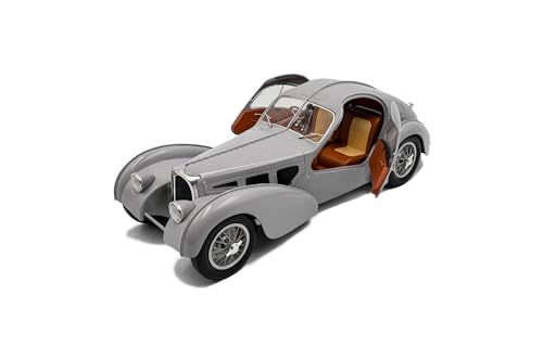 Solido Bugatti Atlantic Diecast Car 1/18 Scale Bugatti Atlantic Type 57 SC 1937 (Gray) [Parallel Import]