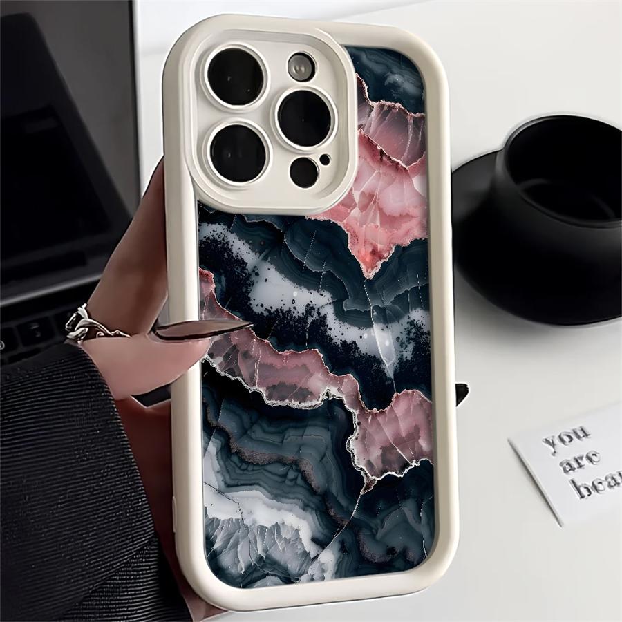 Phone Cover Case for iPhone 17 Pro Max Air 17e 12 Pro 14 16 15 Plus 13 11 Luxury Marble Pattern