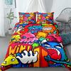 Cool Doodle Urban Art Duvet Cover Set Without Sheet King Queen Double Full Twin Single Size Bed Linen Set