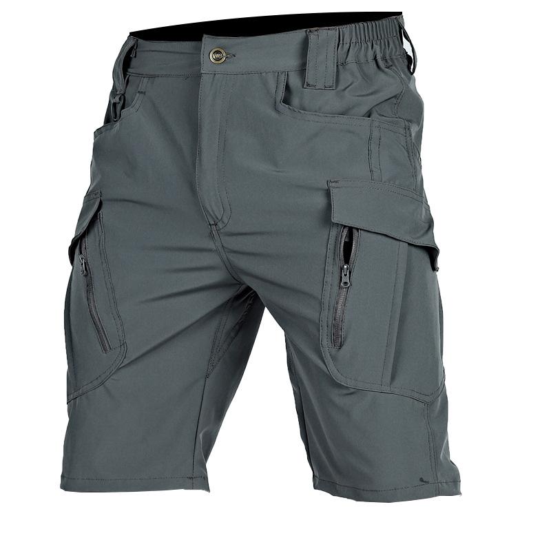 Summer Men Cargo Shorts Quick Dry Tactical Short Pants Multi-Pocket Shorts Men's Outdoor Hunting Fishing Knee Length Trousers