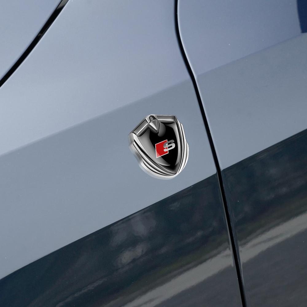 2026 Car 3D Emblem Stickers Fender Rear Trunk Body Badge Decoration Decal For 4HGUE S A8 Q1 Q2 Q3 TT RS Sline Quattro TTRS Accessories