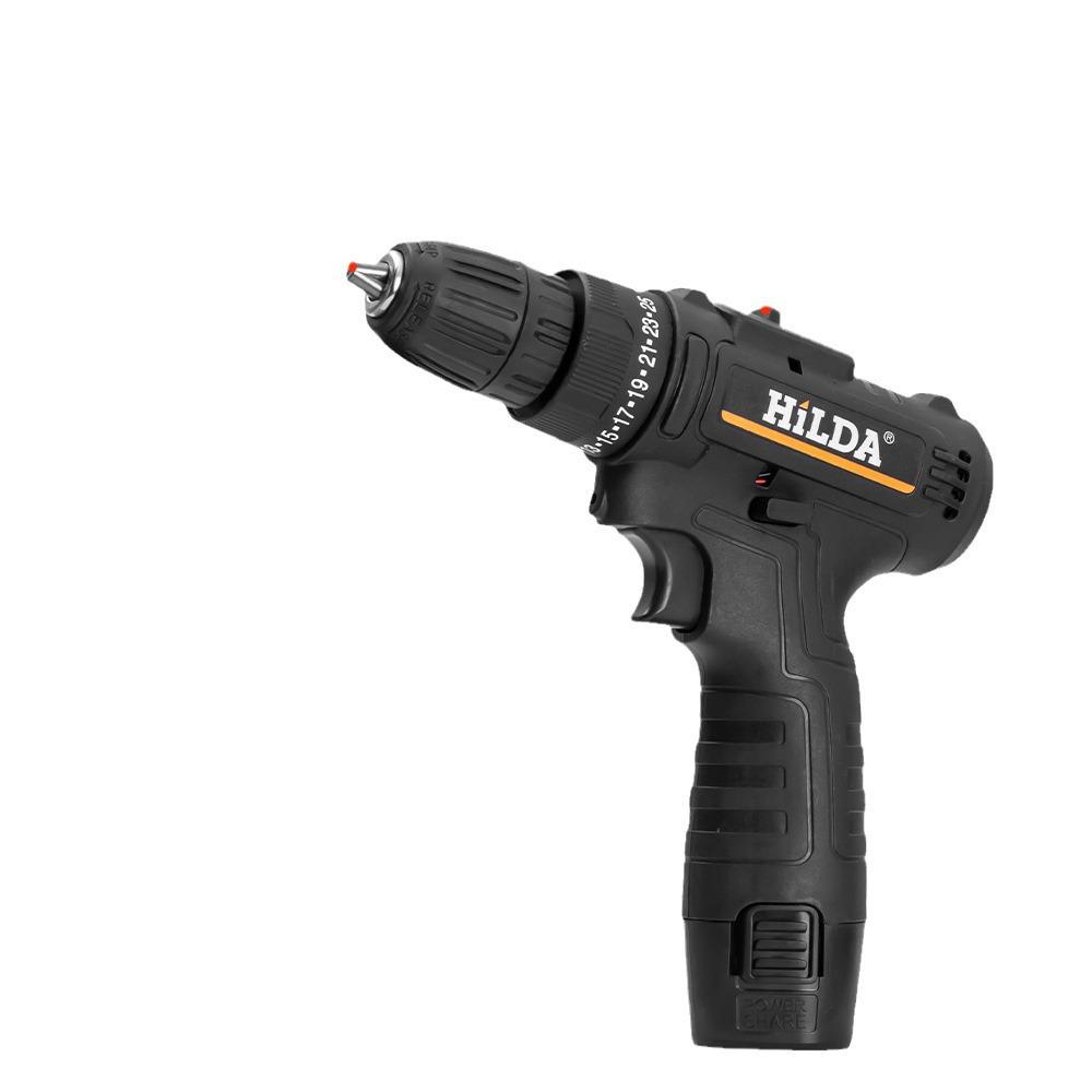 HILDA 12V Cordless Electric Drill & Screwdriver - Lithium Impact Hand Tool for Home