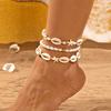 Bohemia Starfish Shell Pearl Anklets For Women Soft Clay Pottery Beaded Barefoot Ankle Bracelet Summer Beach Leg Foot Jewelry