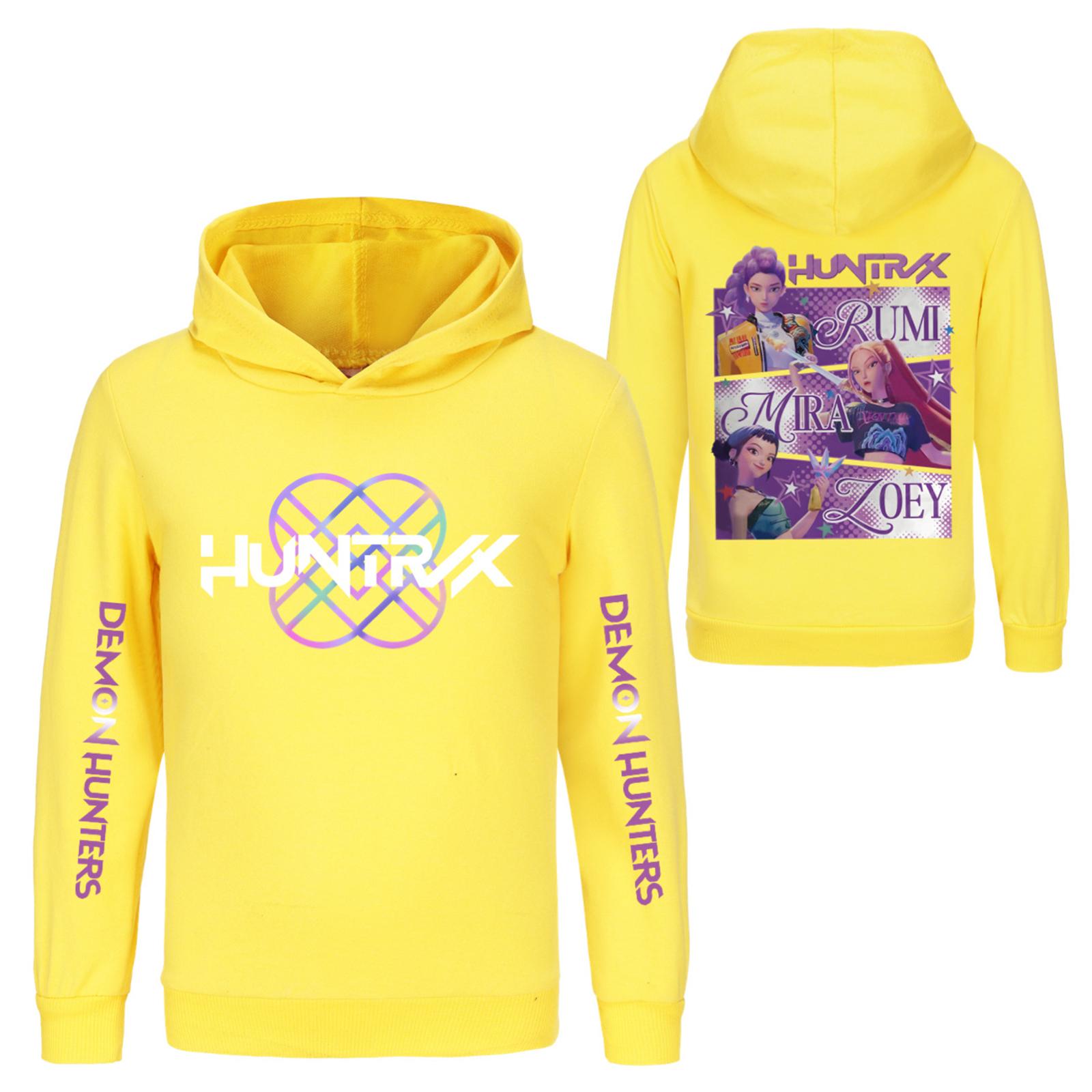 

Детский пуловер с длинным рукавом, свободного кроя, с принтом букв, капюшоном на шнурке 130 жёлтый