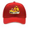 Adjustable Hat Featuring an Cartoon Excavator a Breathable Baseball Cap That Provides Cozy Suitabl Sandwich Baseball Cap