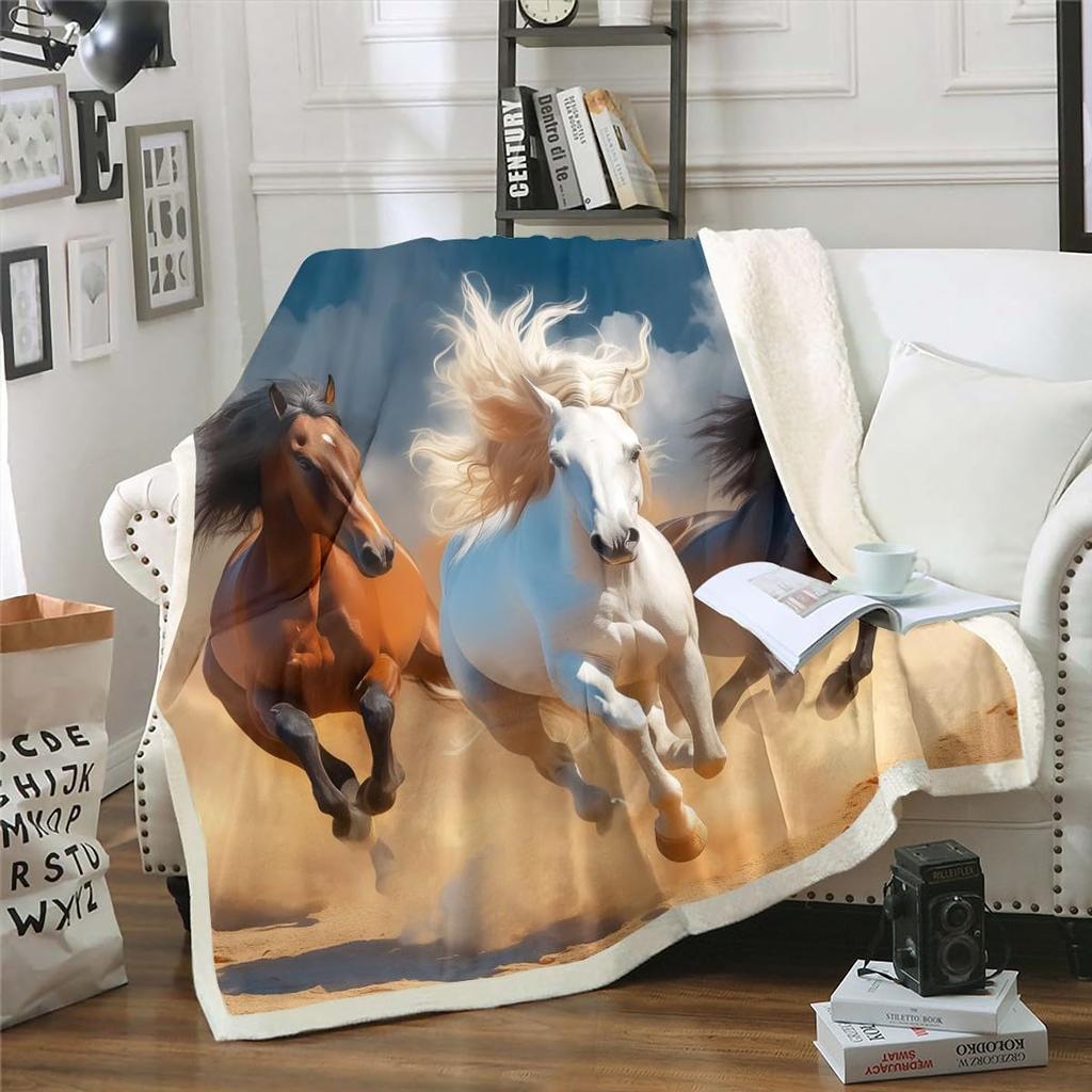 Skiing people pattern blanket winter sports design soft throw cozy home decor mountain adventure print bedroom wall hanging
