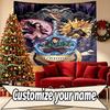 Custom Name Personalized Demon Slayer Print Tapestry, Wall Art Decor, Bedroom, Dorm, Apartment, LivingRoom, Party Backdrop, Gift for Birthday