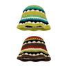 Knit Bucket Hat for Woman Breathable Multiple Color Weaving Wide Brim Bucket Hat Adult Teens Summer Fisherman Cap