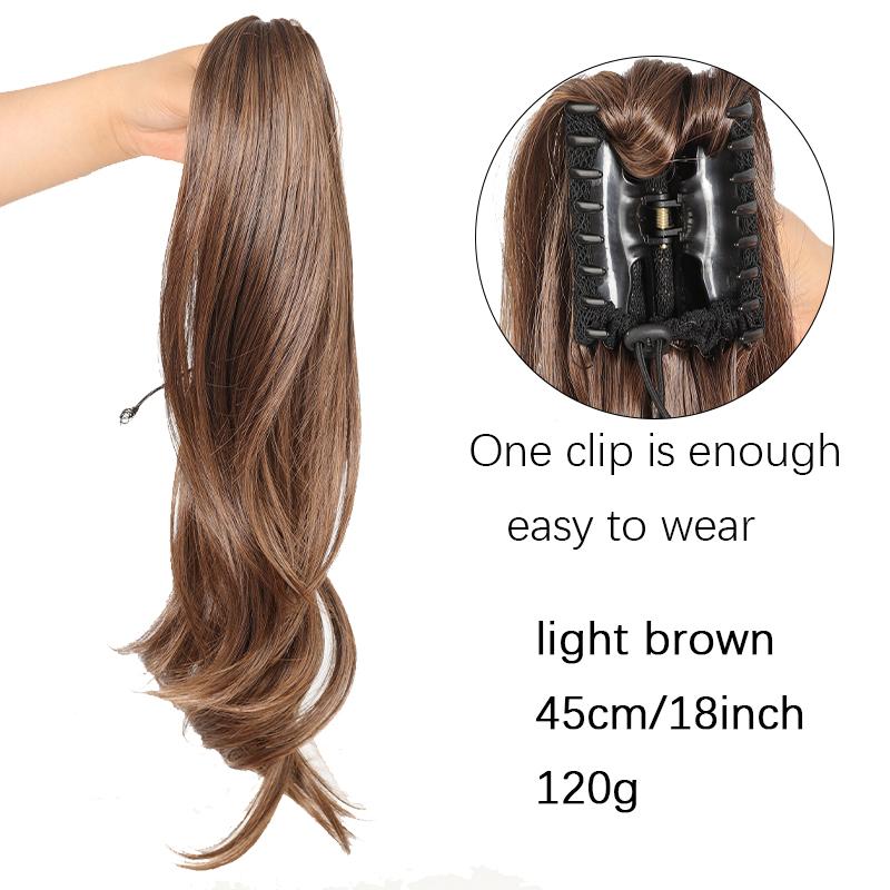 

Роскошный синтетический хвостик с микрорулонами для удобного ношения, прочные модные аксессуары для париков для универсального стиля