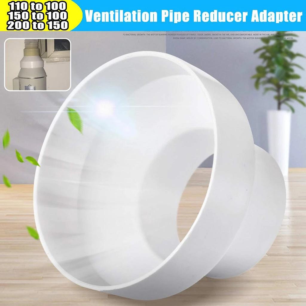 Ventilation Pipe Reducer Adapter Pipe Fittings ABS For Air Ventilation Systems Vents Parts 110 To 100/ 150 To100 / 200 To 150