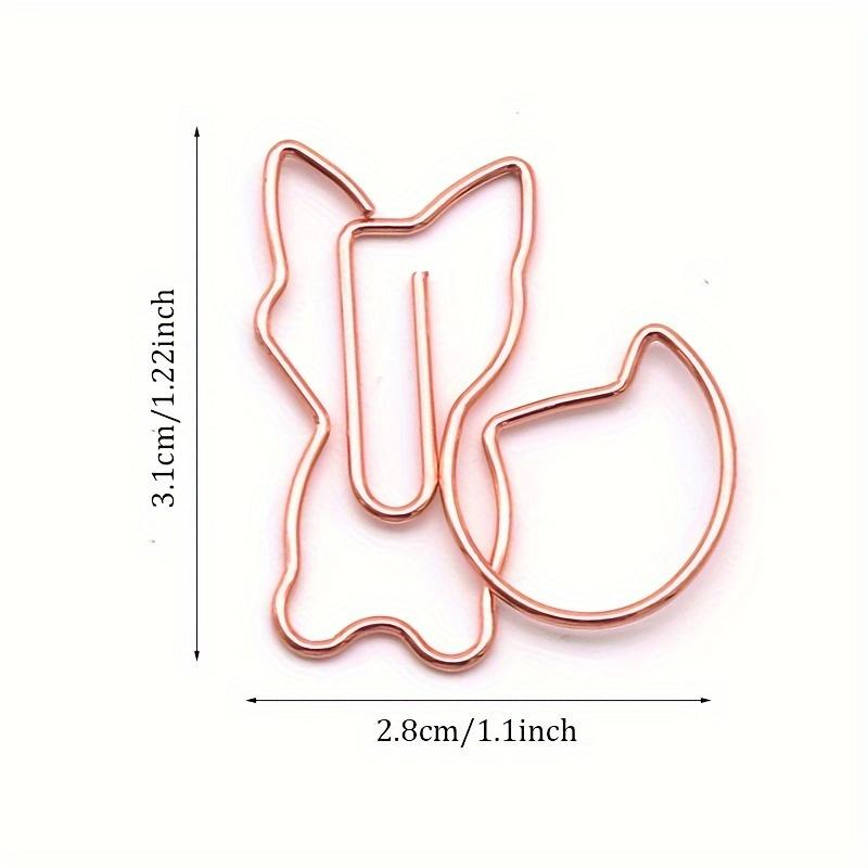 Set of 20 Squirrel - Inspired Paper Clips In Rose Gold & Gold - Charming Bookmarks for Fun Office Organization