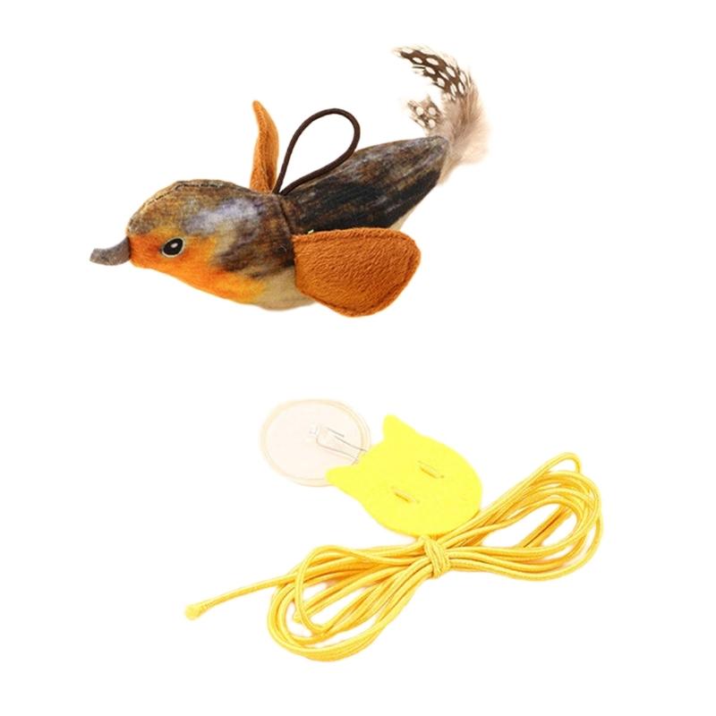 Interactive Cats Toy Funny Teasing Chirping Hanging Type Toy Entertainment Chirping Toy for Felines Play Cats Supplies