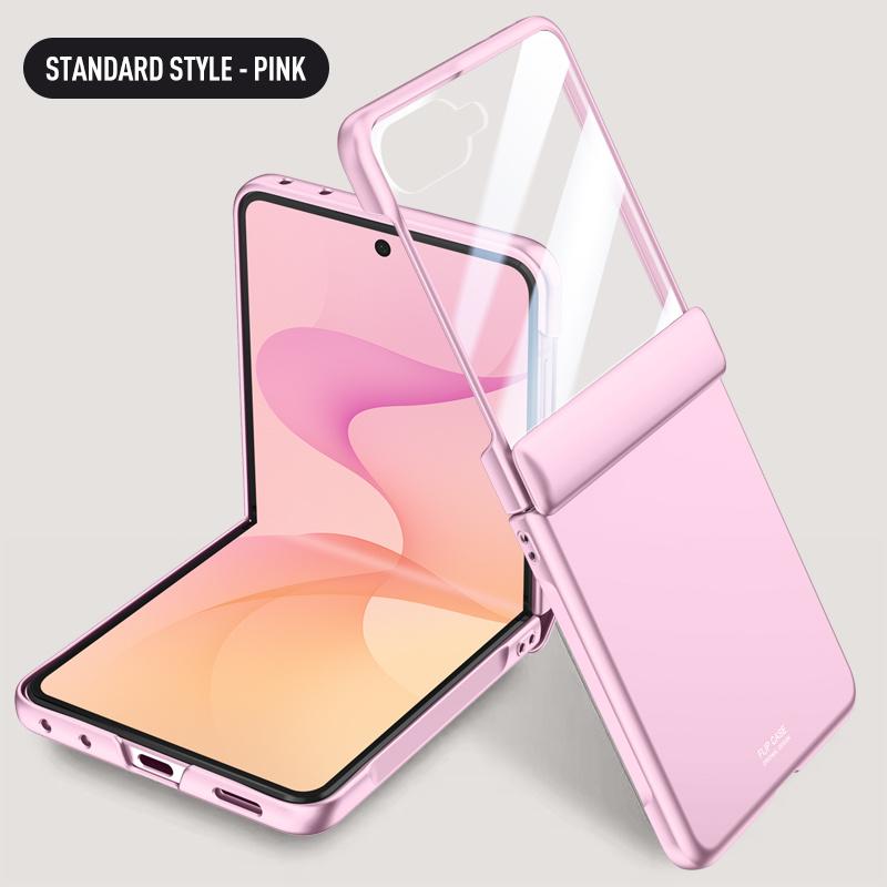 For Magsafe Wireless Charging Matte Frosted Phone Case For Samsung Galaxy Z Flip 8 5G Hinge Screen Protect Film Shockproof Cover