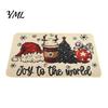 Christmas Bathroom Door Rug Mat, Festive Entrance Rug, 35" x 24" Non-Slip Washable Indoor Floor Mat Welcome Water Absorbent for Kitchen Holiday