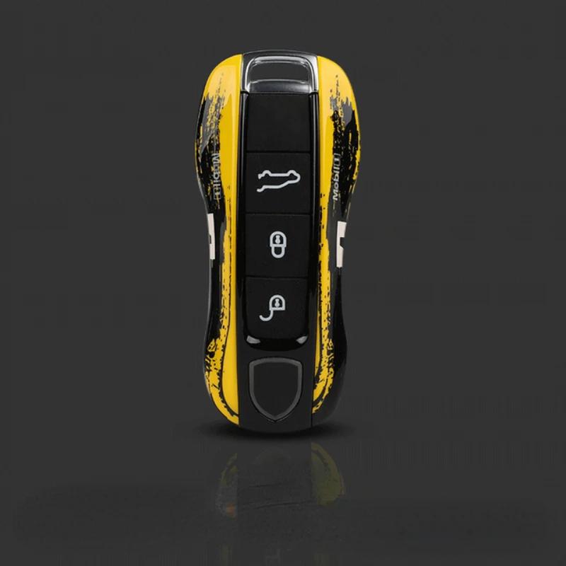 AABKQ1 For Porsche 718 Cayenne Panamera 911 Macan Key Case Key Cover Taycan Cayman Boxster Key Shell Car Accessories