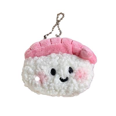 Sweet Shrimp Sushi Plush Doll Soft Stuffed Doll Keychain Car Key Holder Backpack Pendant School Bag Decoration Couple Gifts