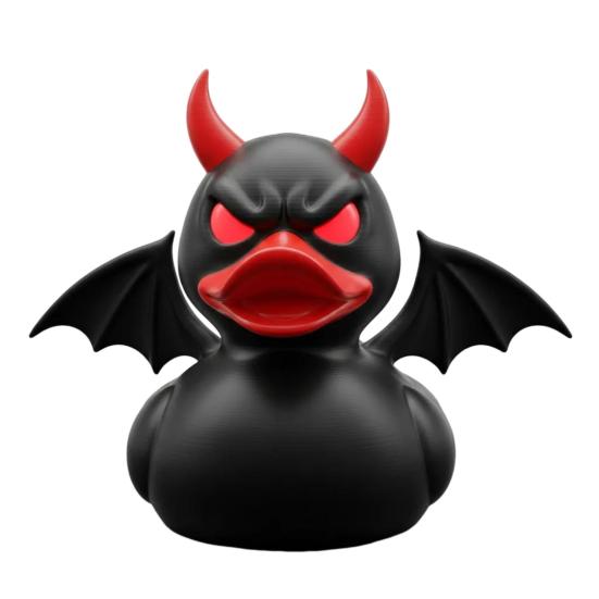 

Фигурка Демонической Утки Напечатанная на 3D-принтере Утка-Дьявол с Красными Рогами Крыльями Летучей Мыши Хэллоуин Готическая Коллекционная Статуэтка Настольный Домашний Декор для Подростков Взрослых