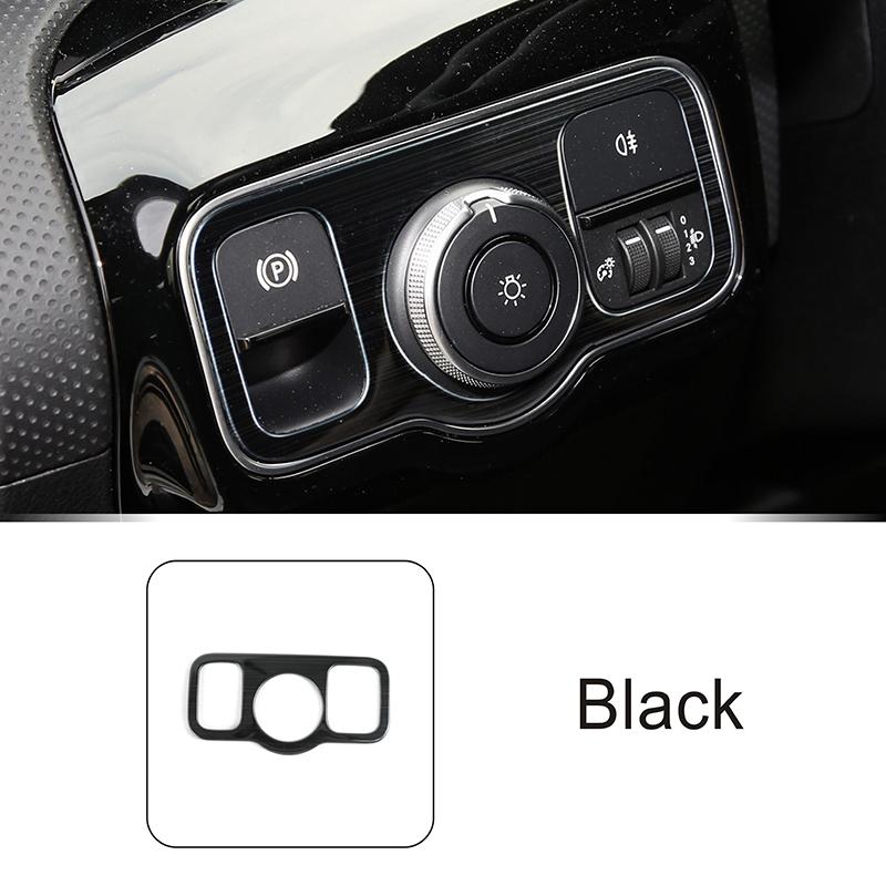 Stainless Steel Headlight Switch Frame Decoration Cover Trim For Mercedes Benz A B Class CLA GLA GLB W177 W247 C118 H247 X247