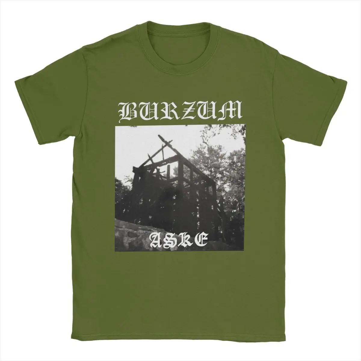 

Burzum Aske Футболки Мужские футболки из чистого хлопка в винтажном стиле Футболка с круглым вырезом Футболка с коротким рукавом Летние топы 4XL