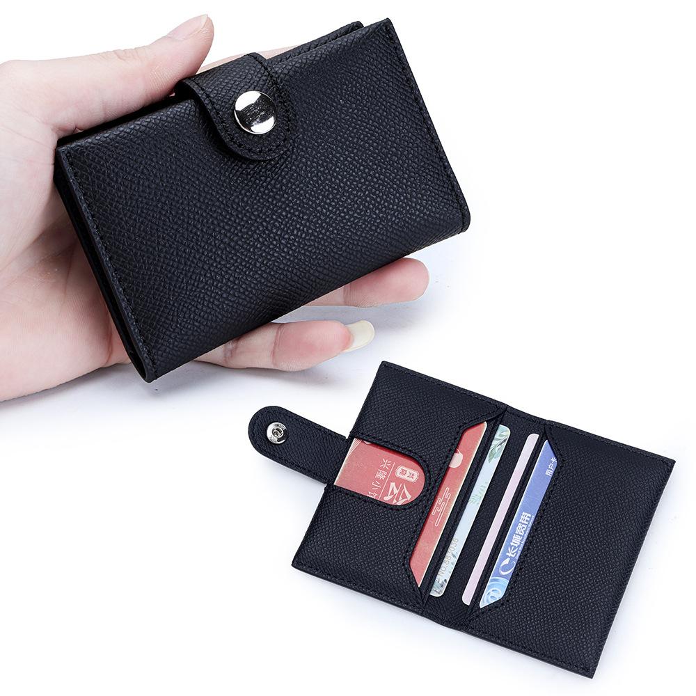 Trendy Women's Leather Cards Wallet Multi-pocket Compact Bifold Card Holder, Stylish Credit Card Case for Daily & Travel Storage