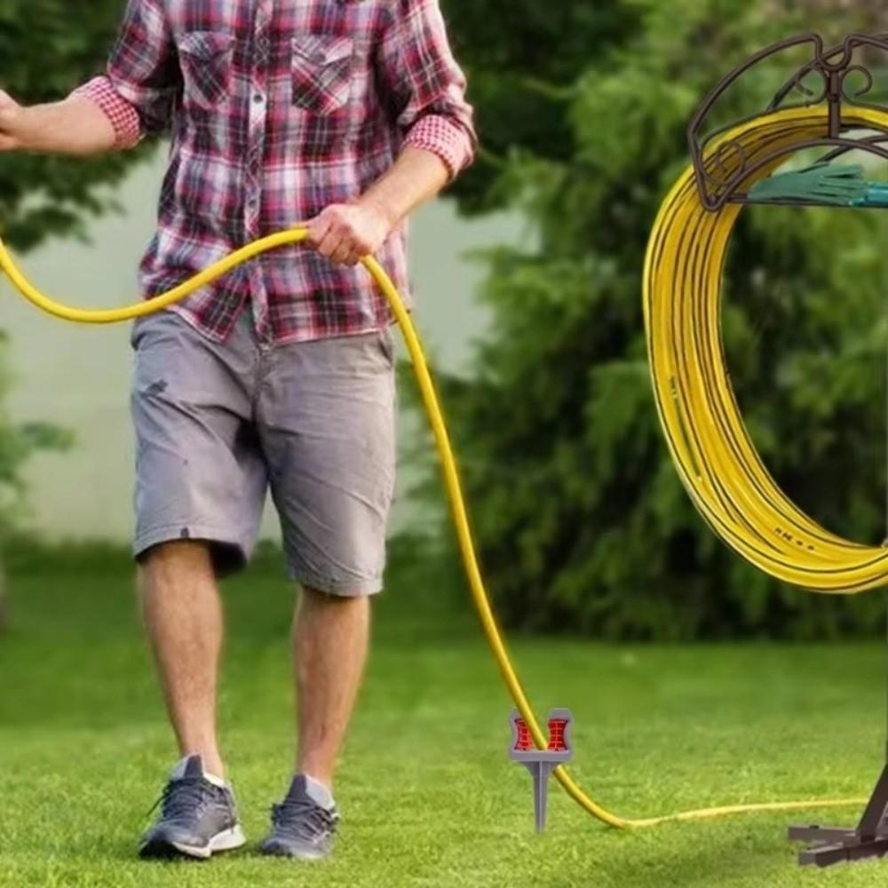 2Pcs Anti-Kink Garden Hose Guide Stake Ground Spike Lawn Hose Holder  Outdoor Garden