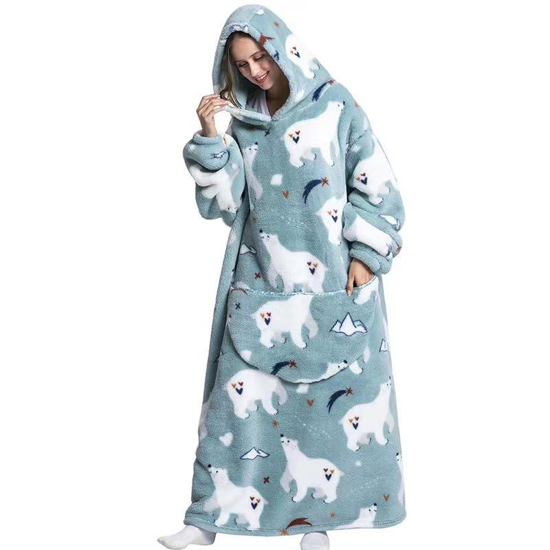 Herbst/Winter Übergröße Kapuzen-Decke - Unisex, Warm, Lockere Passform für Paare