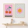 70s Funky Retro Abstract Poster Canvas Painting Pink Aesthetic Gallery Wall Art Print Picture Kids Bedroom Home Decor