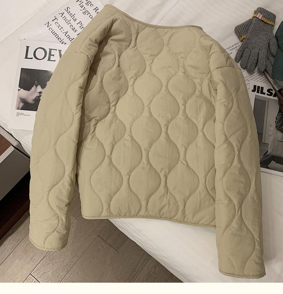 Women's Pink Lambswool Cotton Winter Coat 2022 - Korean Style Thickened Round Neck Jacket