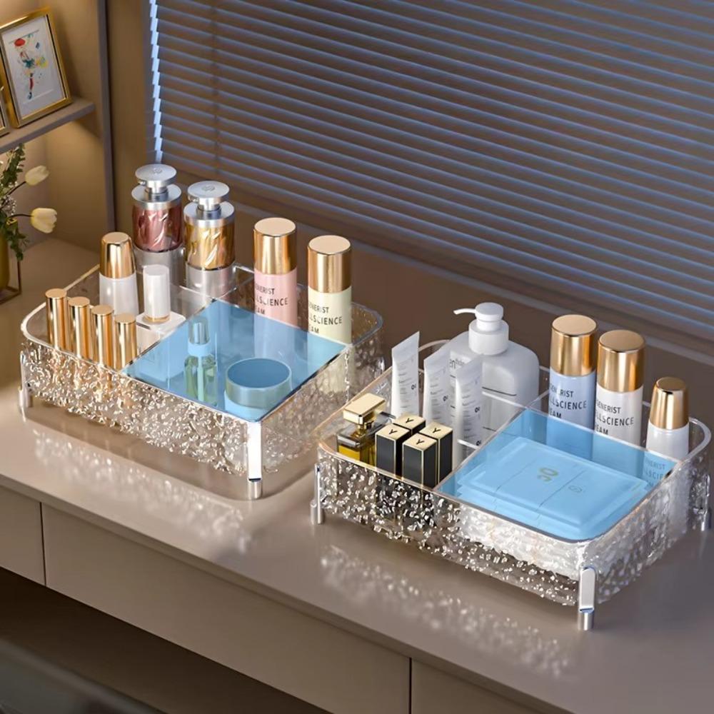 

Clear Vanity Storage Glacier-print Storage Rack New Makeup Organizer Box сірий
