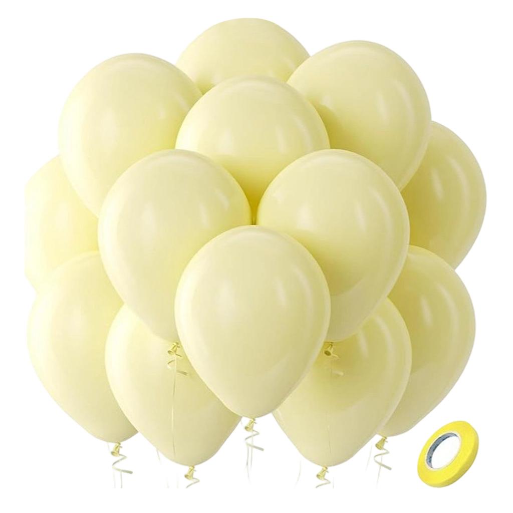 Latex Balloons, 100 Balloons Per Pack, 12-inch Round Helium Balloons, Brightly Colored, Suitable For Birthday And Party Decorations.(Sending Ribbons)