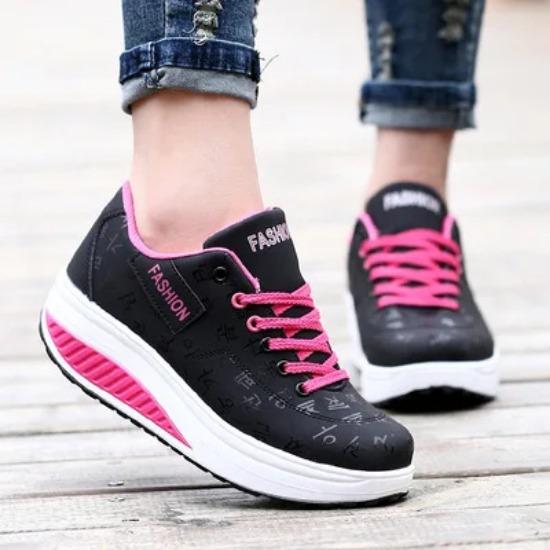 Women Sneakers Breathable Lace Up Wedges Platform Vulcanize Shoes Fashion Women Casual Shoes Tenis Feminino Female Shoes